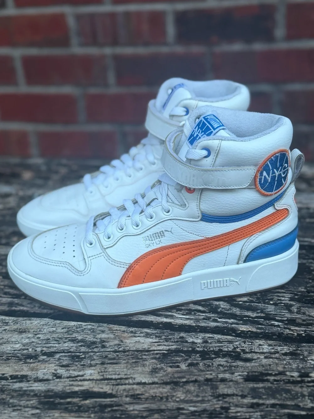 PUMA Basketball Sky LX Mid Athletic NYC Men’s Sz 9 New York Knicks NBA Sneakers